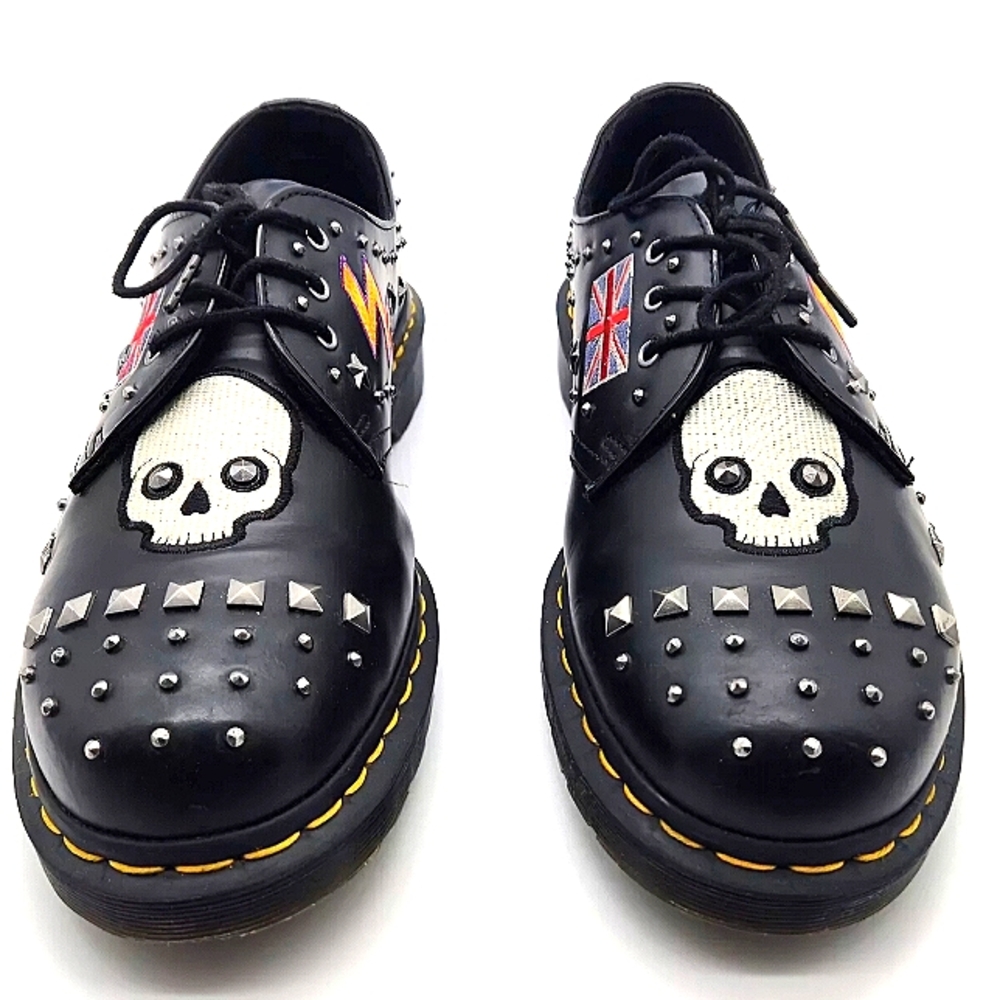 RARE Pre-owned Dr. Martens 1461 Rock & Roll Size US 10 Men Black Smooth Leather
